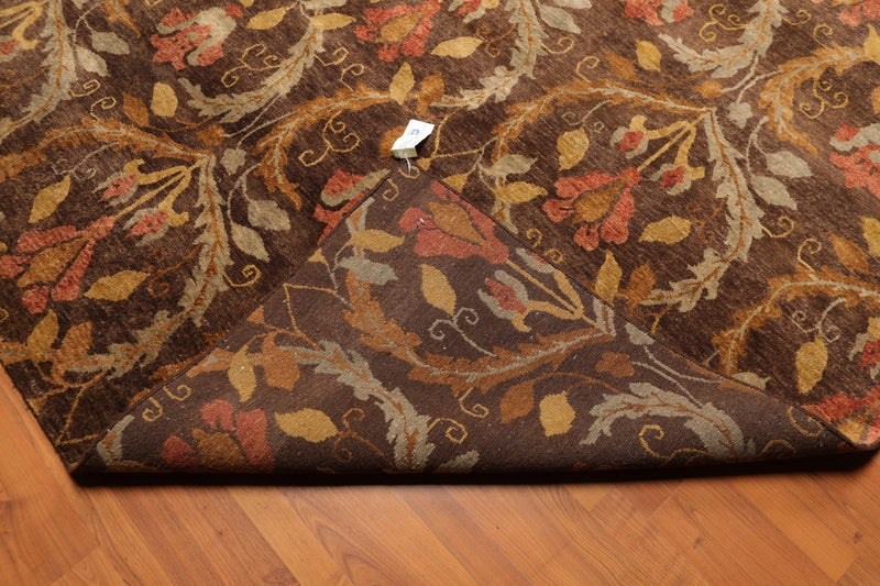 8' x 9’9" Hand Knotted 150 KPSI 100% Wool Oriental Area Rug by Brown