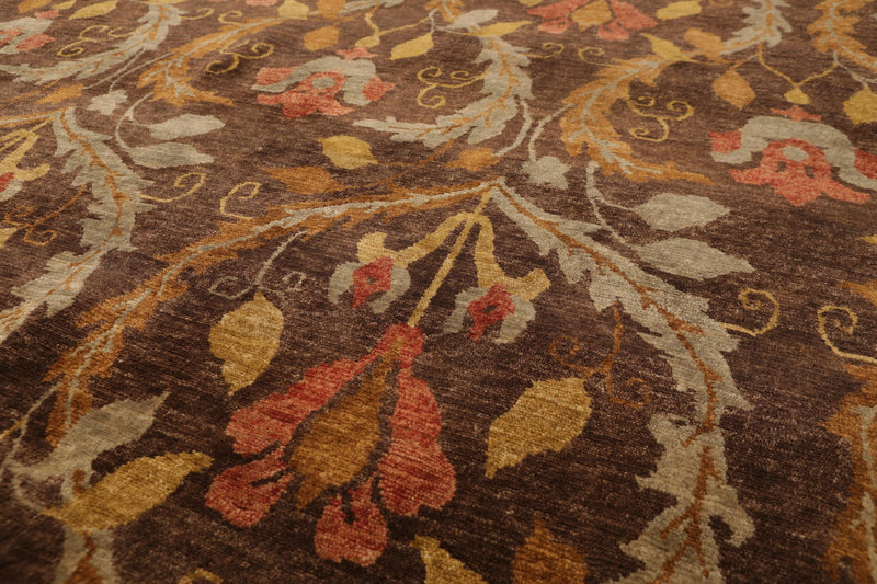 8' x 9’9" Hand Knotted 150 KPSI 100% Wool Oriental Area Rug by Brown