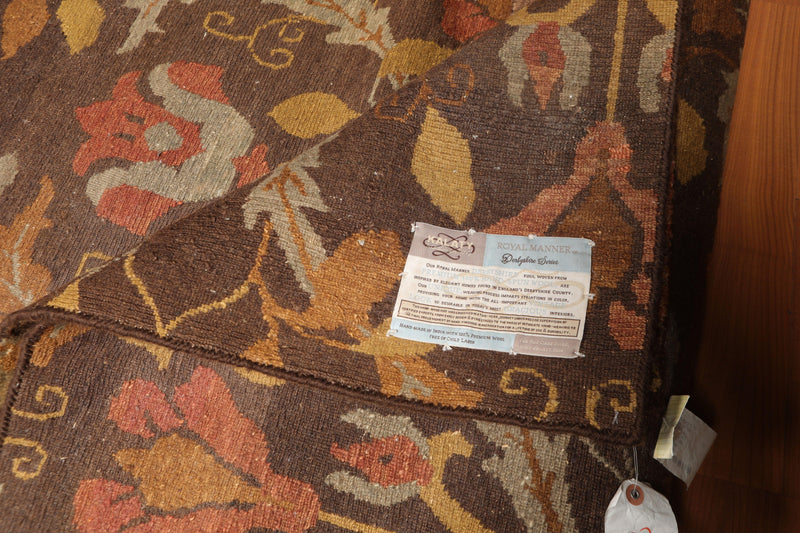 8' x 9’9" Hand Knotted 150 KPSI 100% Wool Oriental Area Rug by Brown