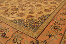 3' 1''x5' 2'' Hand Knotted 100% Pure Silk Traditional Isfahan with 400 KPSI Oriental Area Rug Gold, Peach Color
