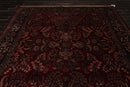 8'1" x 911" Hand Knotted 100% Wool Sarouk 250 KPSI Oriental Area Rug Burgundy