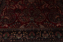 8'1" x 911" Hand Knotted 100% Wool Sarouk 250 KPSI Oriental Area Rug Burgundy