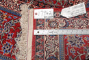 9x12 Ivory, Red Hand Knotted Wool and Silk Traditional Isfahan 300 KPSI Oriental Area Rug