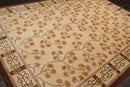 8' x 11'3" Hand Knotted Wool & Silk Euro Style 200 KPSI Tibetan Area Rug Beige