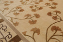 8' x 11'3" Hand Knotted Wool & Silk Euro Style 200 KPSI Tibetan Area Rug Beige