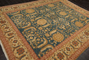8' x 10'6" Hand Knotted 100% Wool Sultanabad Oriental Area Rug Teal from Turkey