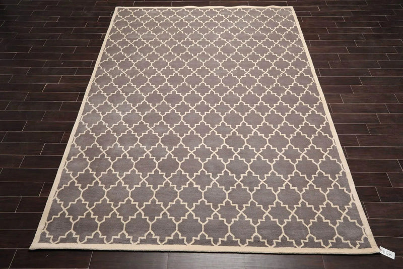 9' x 12' Handmade 100% Wool Traditional Oriental Area rug Gray