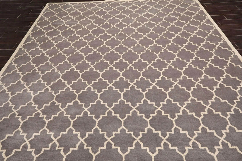 9' x 12' Handmade 100% Wool Traditional Oriental Area rug Gray