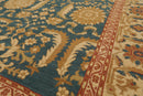 8' x 10'6" Hand Knotted 100% Wool Sultanabad Oriental Area Rug Teal from Turkey