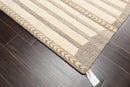 5' x 8' Handmade Wool Embossed look Loop & Cut pile Oriental Area Rug Ivory
