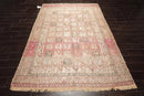 6x9 Beige, Tan Hand Knotted Persian 100% Silk Traditional Pictorial Authentic Soumak Oriental Area Rug