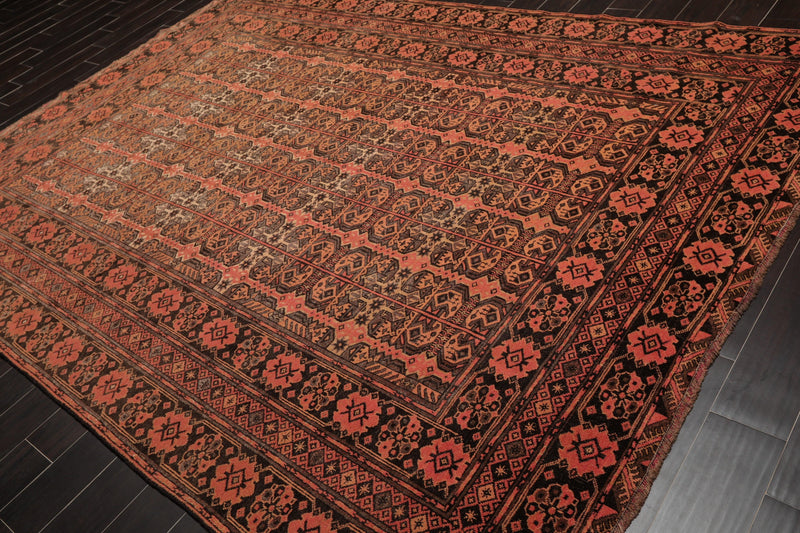 7'10" x 10'8" Hand Knotted 100% Wool Afghanistan Tribal Oriental Area Rug Rust