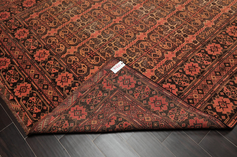 7'10" x 10'8" Hand Knotted 100% Wool Afghanistan Tribal Oriental Area Rug Rust