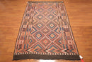 7'9" x 13’ Hand Knotted Afghan Southwestern Kilim 100% Wool Area Rug Rust