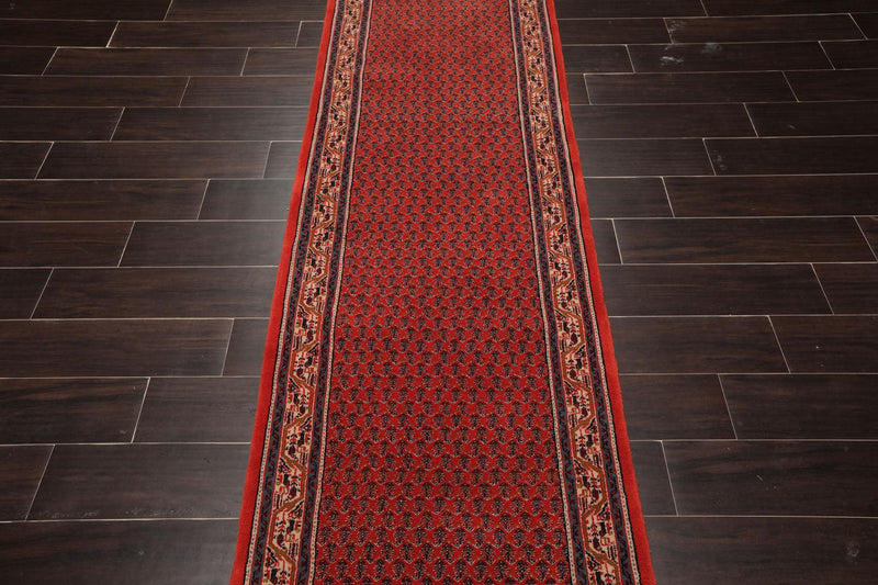 2'6" x 16'6” Hand Knotted 100% Wool Seraband Oriental Area Rug Coral