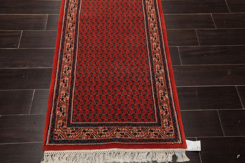 2'6" x 16'6” Hand Knotted 100% Wool Seraband Oriental Area Rug Coral