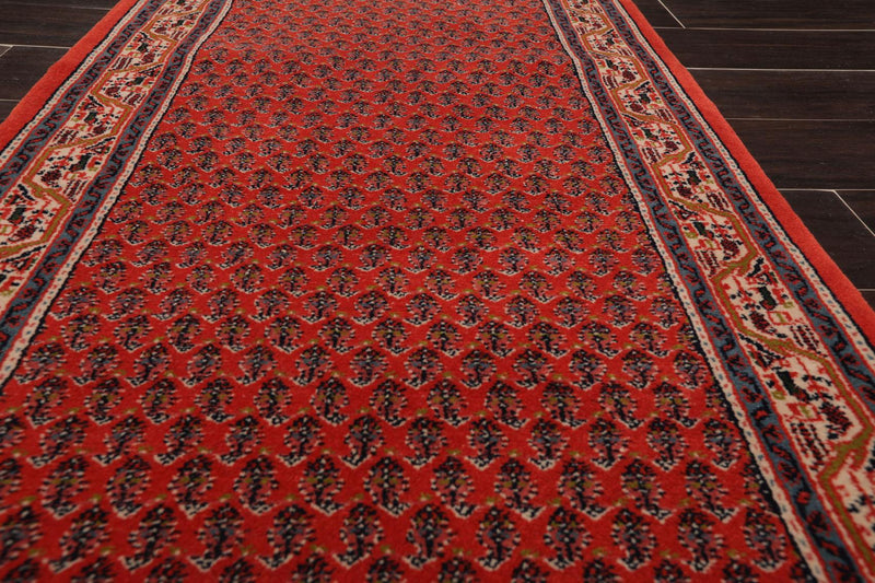 2'6" x 16'6” Hand Knotted 100% Wool Seraband Oriental Area Rug Coral