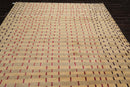 8'2" x 11'1" Hand Knotted Wool & Silk Swiss Wash Tibetan Oriental Area Rug Tan