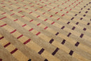 8'2" x 11'1" Hand Knotted Wool & Silk Swiss Wash Tibetan Oriental Area Rug Tan