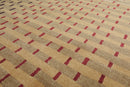 8'2" x 11'1" Hand Knotted Wool & Silk Swiss Wash Tibetan Oriental Area Rug Tan