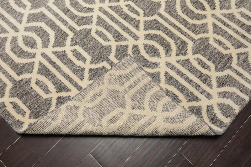 5' x 8' Hand Knotted Contemporary Designer Wool Oriental Area Rug Gray
