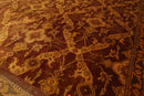 7'6" x 9’5" Hand Knotted Gold Wash 200 KPSI Silky Sheen Oriental Area Rug Brown