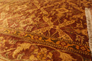 7'6" x 9’5" Hand Knotted Gold Wash 200 KPSI Silky Sheen Oriental Area Rug Brown