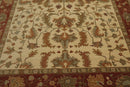 7'11" x 11' Traditional 100% Wool Oriental Area Rug Ivory