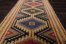 2'7" x 19'7” Hand Knotted 100% Wool 250 KPSI Tekke Bokhaara Area Rug Navy Runner