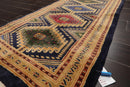 2'7" x 19'7” Hand Knotted 100% Wool 250 KPSI Tekke Bokhaara Area Rug Navy Runner