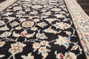 2'3" x 6'8" Runner Hand Knotted Wool Nain 200 KPSI Oriental Area Rug Black