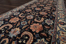 2'6" x 21'5” Hand Knotted 200 KPSI Rare Romanian Kashaan Area Rug Midnight Blue Runner