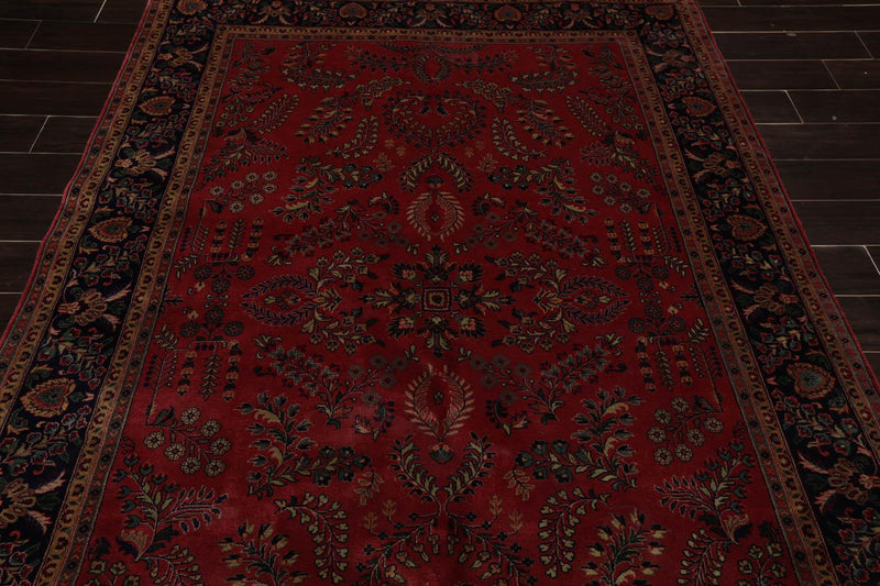 5'7" x 8' Runner Hand Knotted 100% Wool Sarouk 250 KPSI Oriental Area Rug Rose