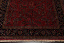 5'7" x 8' Runner Hand Knotted 100% Wool Sarouk 250 KPSI Oriental Area Rug Rose