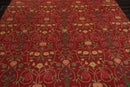 8' x 10'1" Lapchi Hand Knotted 100% Wool Floral Tibetan Oriental Area Rug Coral