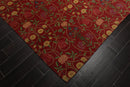 8' x 10'1" Lapchi Hand Knotted 100% Wool Floral Tibetan Oriental Area Rug Coral