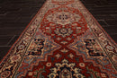 2'6" x 19'3” Hand Knotted Wool Rare Romanian Herizz Area Rug Burnt Orange Runner