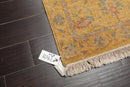 2' 8''x4' Hand Knotted 100% Wool Agra Traditional Oriental Area Rug Gold, Aqua Color