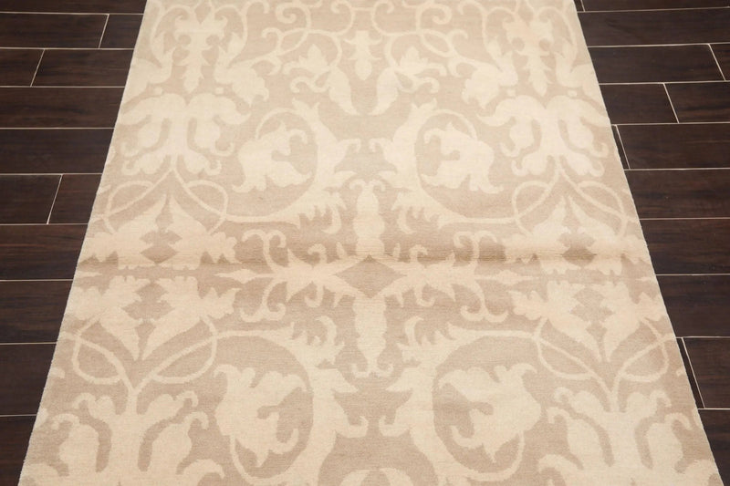 4' x 6' Hand knotted Tibetan Transitional 100% Wool Oriental Area Rug Beige