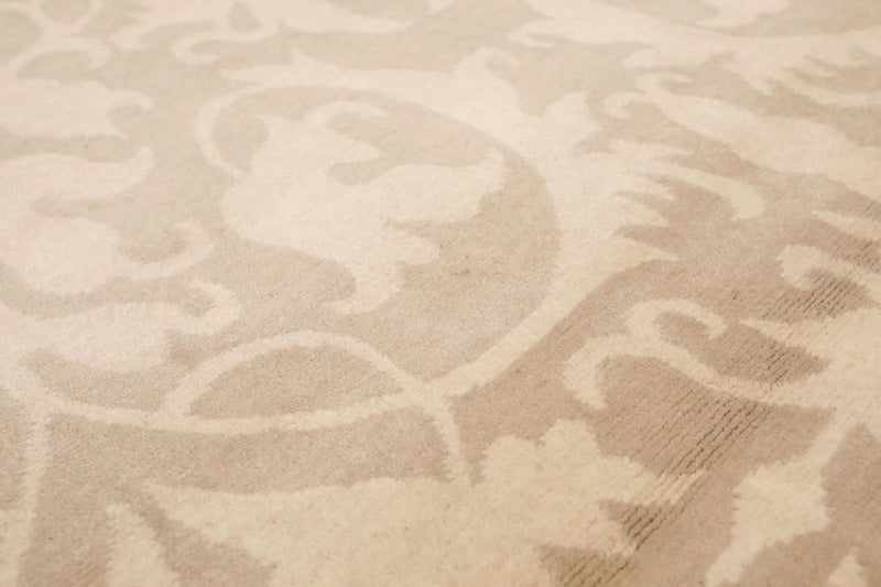 4' x 6' Hand knotted Tibetan Transitional 100% Wool Oriental Area Rug Beige