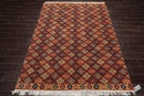 5'6" x 7'10" Hand Knotted 100% Wool Kashkulli Oriental Area Rug Burgundy, Blue