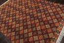 5'6" x 7'10" Hand Knotted 100% Wool Kashkulli Oriental Area Rug Burgundy, Blue