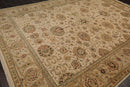 9'3" x 12'4" Hand Knotted Wool Agra Tea Wash 250 KPSI Oriental Area Rug Beige
