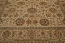 9'3" x 12'4" Hand Knotted Wool Agra Tea Wash 250 KPSI Oriental Area Rug Beige