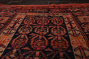 4' x 6'4" Antique Hand Knotted Flat Wool pile Melayaar Traditional Area Rug Navy
