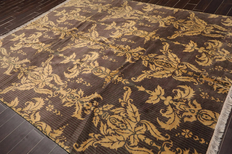 8' x 10' Hand Knotted 100% Wool Tibetan Oriental Area Rug Transitional Gray