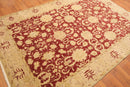 5'11" x 8’10" Hand Knotted Traditional Oushak Wool Oriental Area Rug Maroon