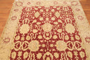 5'11" x 8’10" Hand Knotted Traditional Oushak Wool Oriental Area Rug Maroon