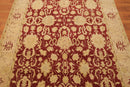5'11" x 8’10" Hand Knotted Traditional Oushak Wool Oriental Area Rug Maroon