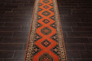 2'6" x 20'8" Hand Knotted Wool Rare Romanian Shirazz Area Rug Orange Runner